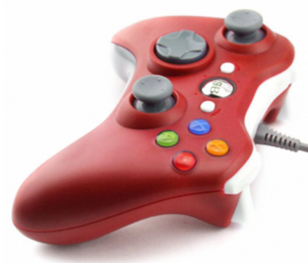USB kabelový ovládač pro PC - červený