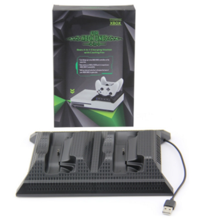 Multifunkční nabíjecí stanice pro dva Ovladače Xbox One Slim
