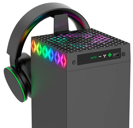 Xbox Series X chladič s RGB a držákem na sluchátka