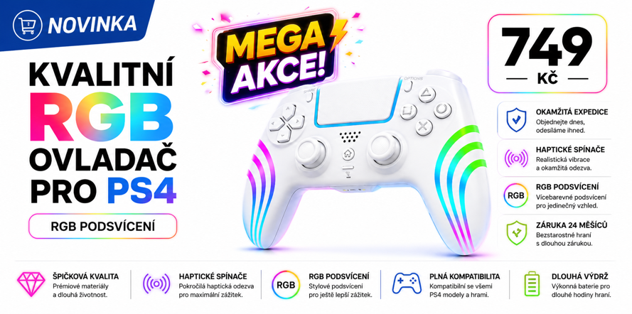 ps4 rgb ovladače 