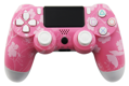 PS4 bezdrátový ovladač růžový s květinovým vzorem AKCE