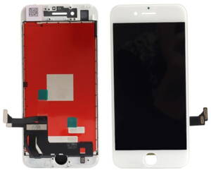 iPhone 7 LCD displej s rámem a dotykem, bílý, Premium