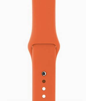 Světle oranžový silikonový řemínek pro iWatch 38mm