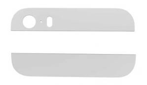 Zadní skleněné kryty na iPhone 5S/SE - bílé