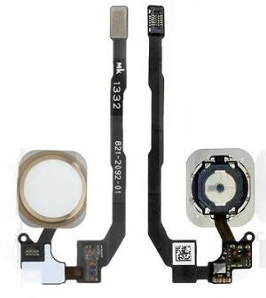 iPhone 5S/SE zlatý Home Button včetně flex kabelu