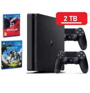 Sony PlayStation 4 Slim 2 TB + 2x ovladač + 2x hra