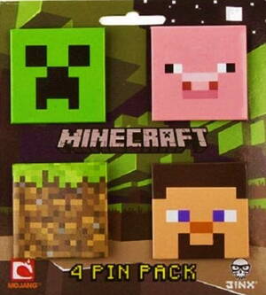 Minecraft odznak 4 ks  
