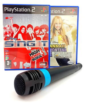 PS2 SingStar mikrofon a 2 hry 