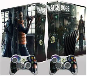 Xbox 360 slim polep Watch Dogs