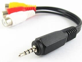Audio kabel 3,5mm Jack samec na 3RCA samice