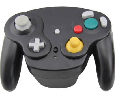 Gamecube bezdrátový 2,4 GHZ ovladač černý