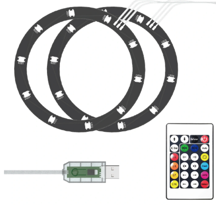 PS5 RGB light ring podsvícení