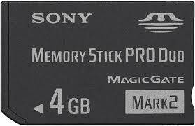Sony Memory Stick PRO DUO 4GB Mark2 