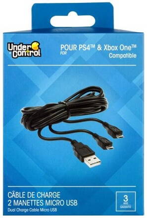 Nabíjecí kabel PS4 pro dva ovladače