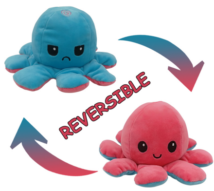 Oboustranná chobotnice - modro-červená