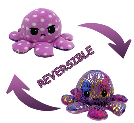 Oboustranná chobotnice - růžová se třpytkama
