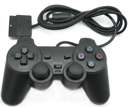 Ovladač PS2 kabelový černý
