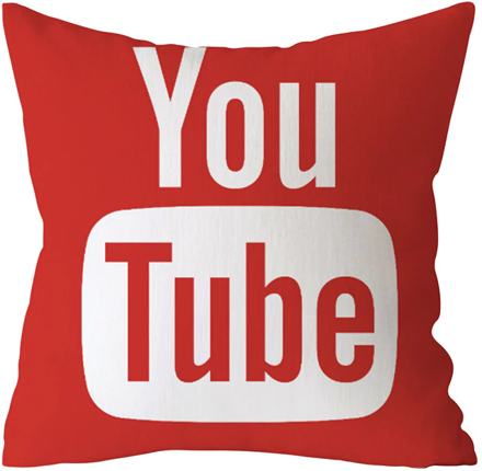 Povlak na polštář Youtube 45x45cm