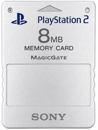 PlayStation 2 originální paměťová karta 8MB stříbrná