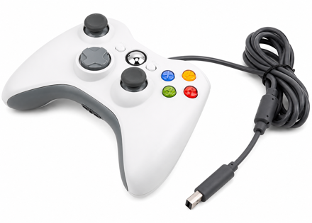 Kabelový ovladač bílý pro XBOX 360