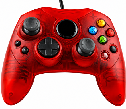 XBOX Original ovladač červený transparent