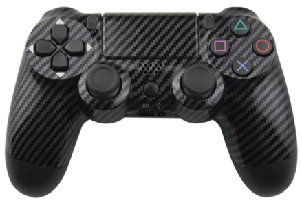 PS4 bezdrátový ovladač s karbonovým vzorem