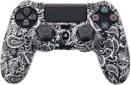 Silikonový obal PS4 černobílý