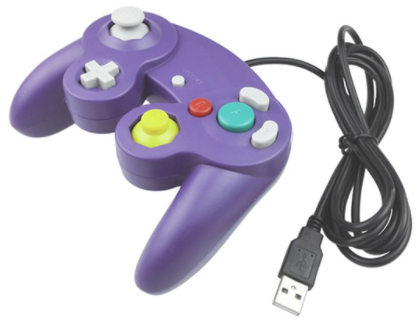 USB Gamecube kabelový ovladač pro PC - fialový