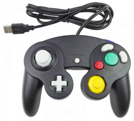 USB Gamecube kabelový ovladač pro PC - černý