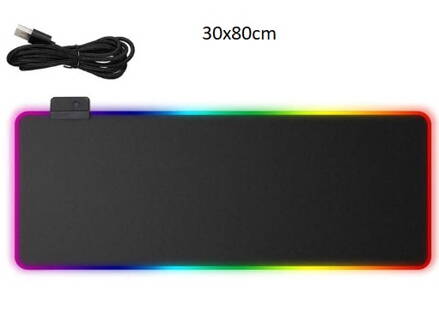 Podložka pod myš XL 30x80 cm LED RGB