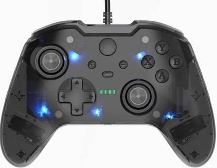Kabelový ovladač Crystal černý pro xbox Series X/S