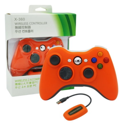 Bezdrátový ovladač XBOX 360 / PC 2,4 GHz oranžový