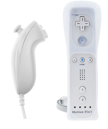 Wii Remote Controller + Nunchuck bílý + motion + silikonový obal
