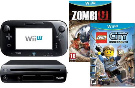 Nintendo Wii U černé ZombiU + Lego City Undercover