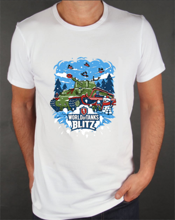 Tričko World of Tanks Blitz snow velikost M